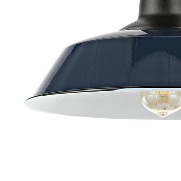 Camila 14"  Classic Industrial Indoor/Outdoor Iron LED Semi Flush Mount